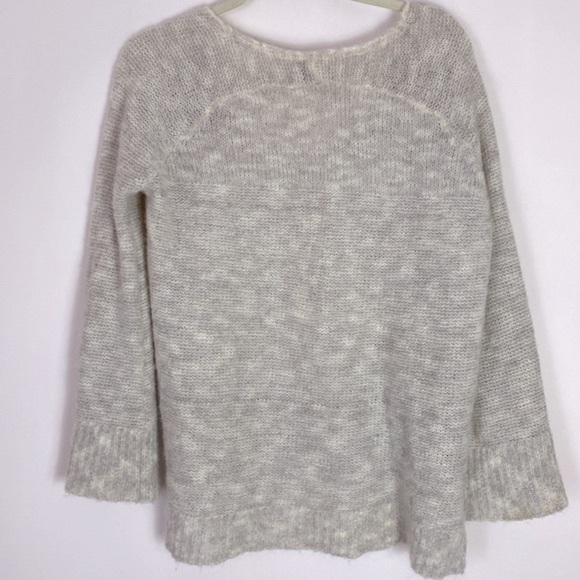 Free People gray alpaca blend v-neck boxy sweater S - Picture 4 of 6